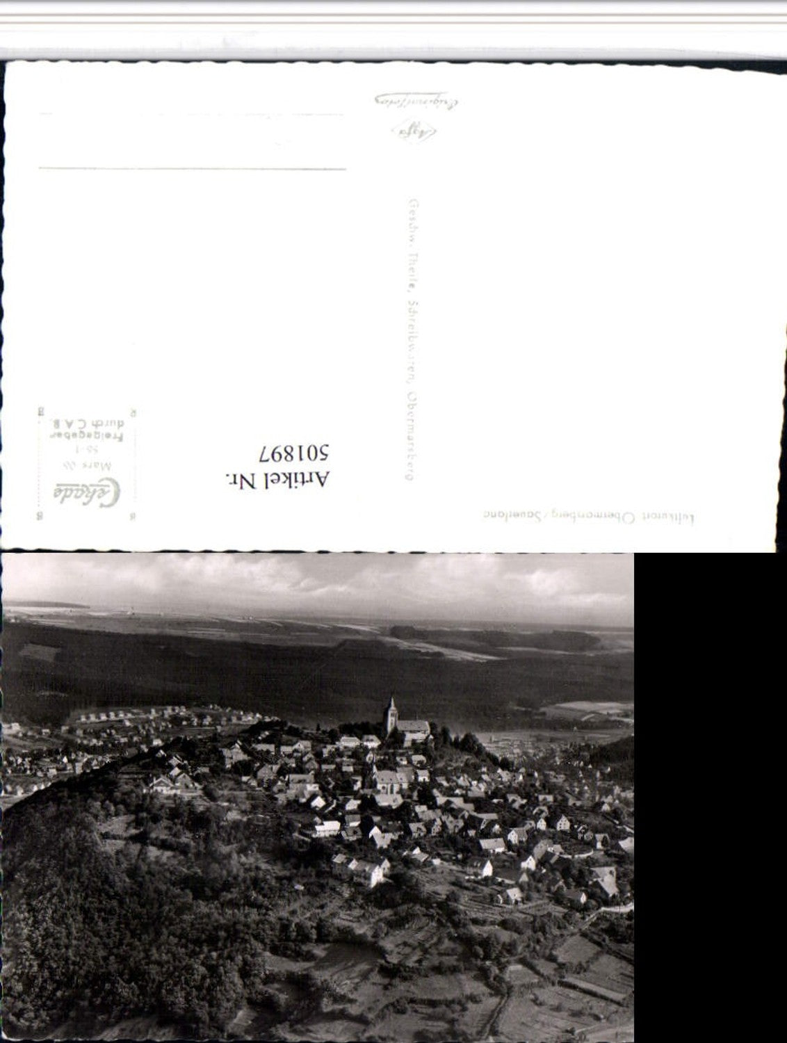 501897,Obermarsberg im Sauerland b. Marsberg Totale Fliegeraufnahme