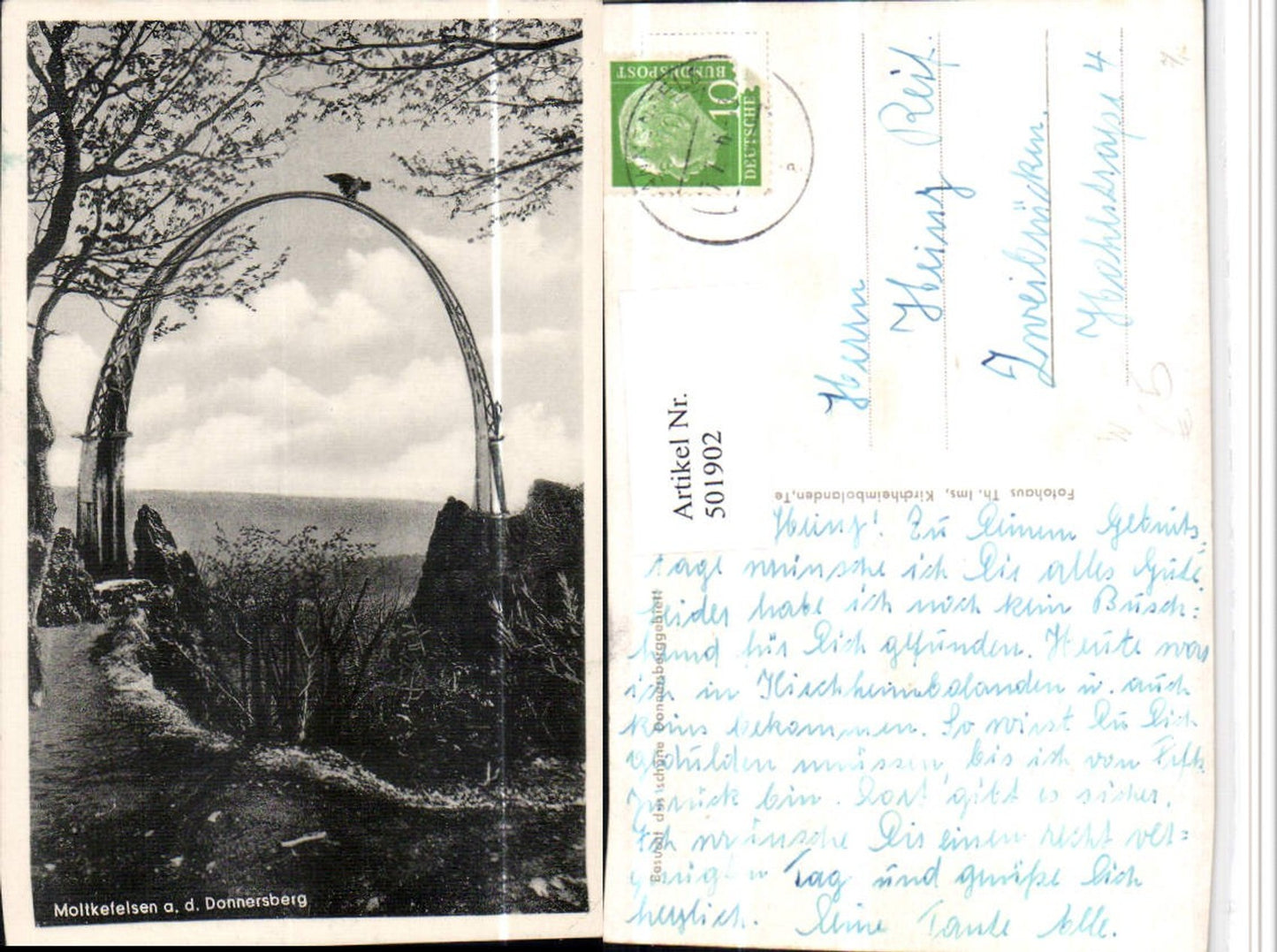 501902,Moltkefelsen auf dem Donnersberg b. Dannenfels Adlerbogen