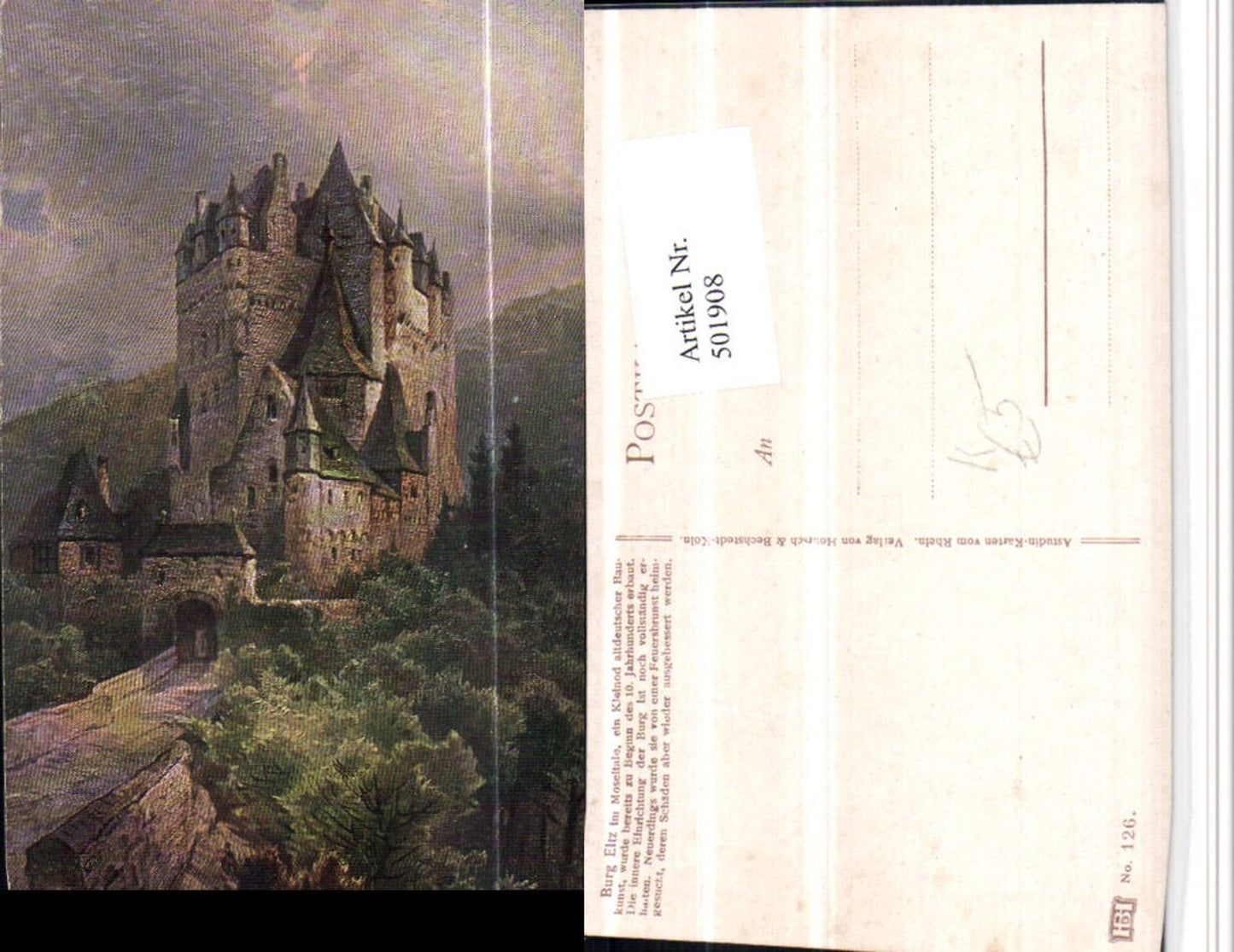 501908,Künstler AK N. Astudin Burg Eltz b. Münstermaifeld