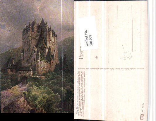 501908,Künstler AK N. Astudin Burg Eltz b. Münstermaifeld