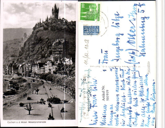 501919,Cochem an d. Mosel Moselpromenade Teilansicht Burg