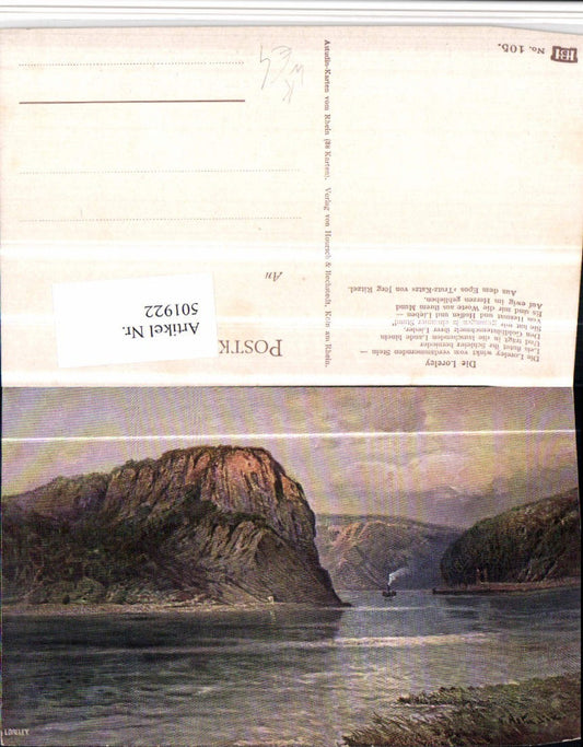 501922,Künstler AK N. Astudin Loreley b. St. Goarshausen Felsen