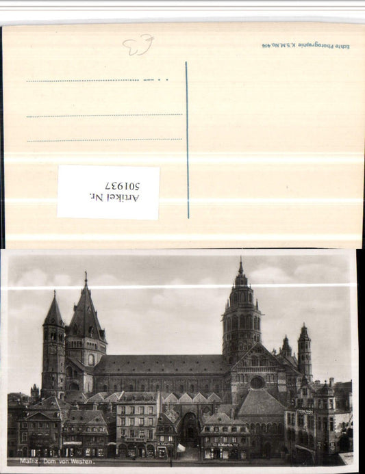 501937,Mainz am Rhein Dom Kirche von Westen