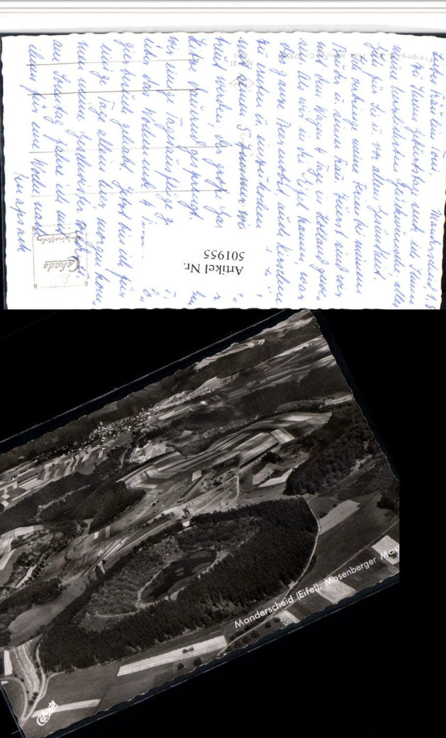 501955,Manderscheid in d. Eifel Mosenberger Maar Fliegeraufnahme