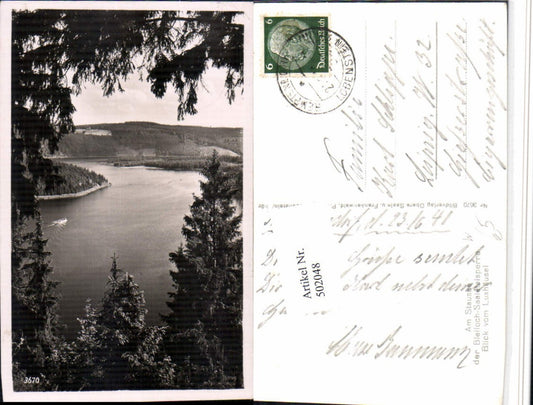 502048, Bleiloch-Saale Dam reservoir near Schleiz, view from Luxhäusel