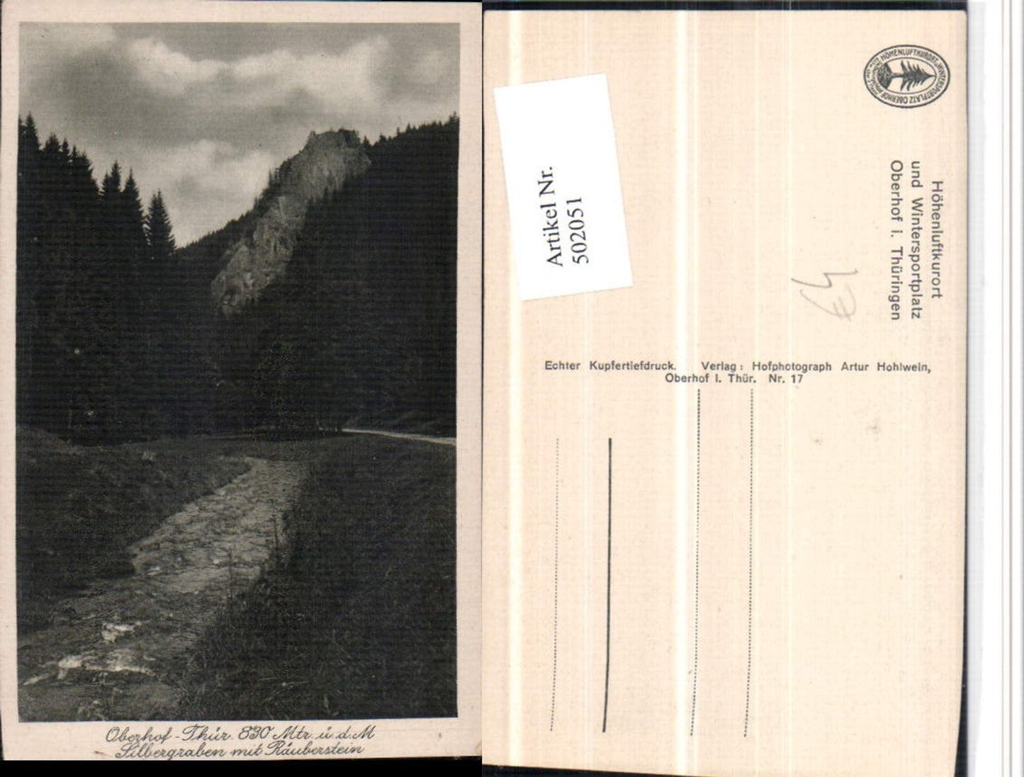 502051, Oberhof Silbergraben with Räuberstein rock