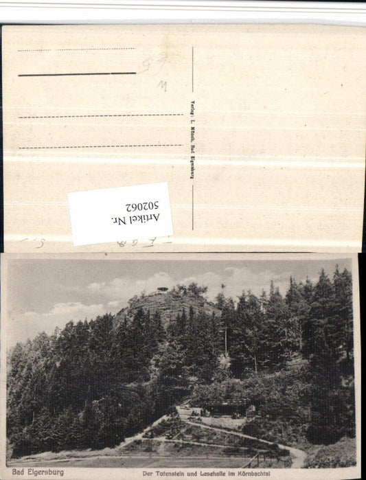 502062, Bad Elgersburg Totenstein and reading hall in the Körnbachtal