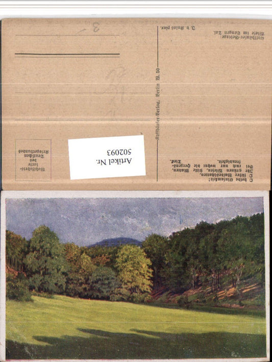 502093, Artist AK J. v. Kulas Kyffhäuser Meadow in the Long Valley