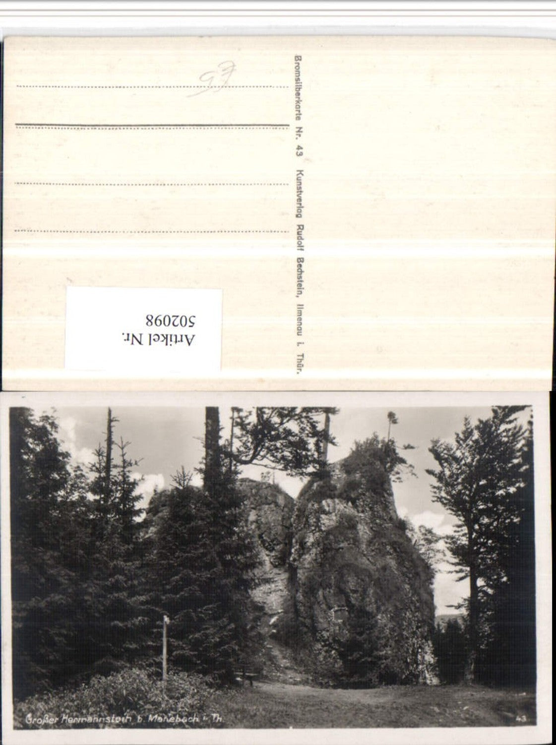 502098,Großer Hermannstein rock near Manebach, Ilmenau