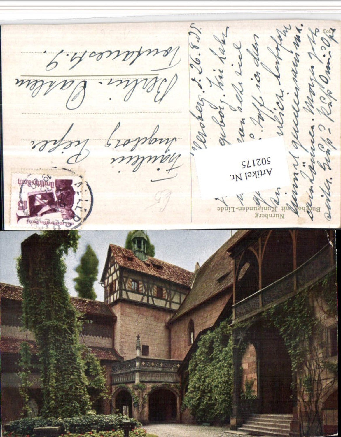 502175,Nürnberg Burghof m. Kunigunden-Linde
