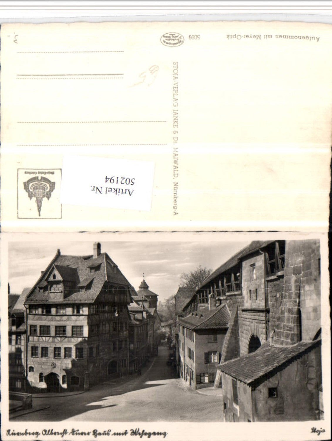 502194,Nürnberg Albrecht Dürer Haus Straßenansicht