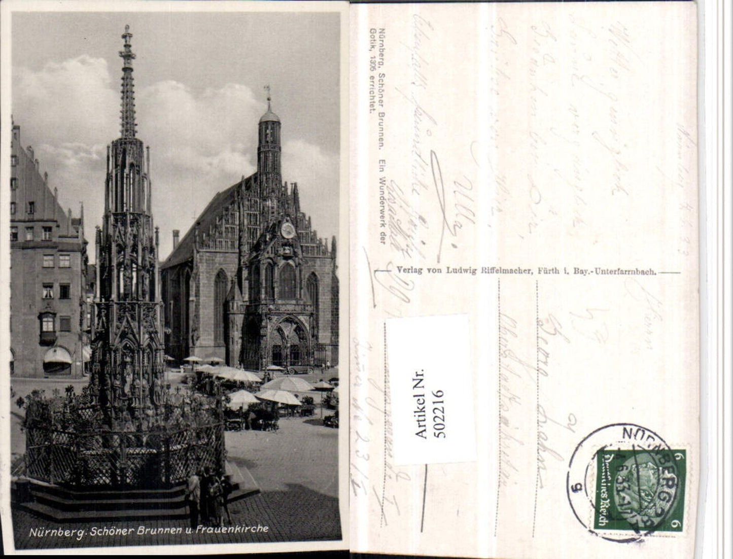502216,Nürnberg Schöner Brunnen u. Frauenkirche Kirche