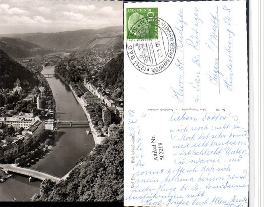 502218,Bad Ems an d. Lahn Teilansicht Fluss Brücken
