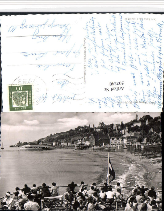 502240,Meersburg am Bodensee Teilansicht Bootfahrt Dampfer