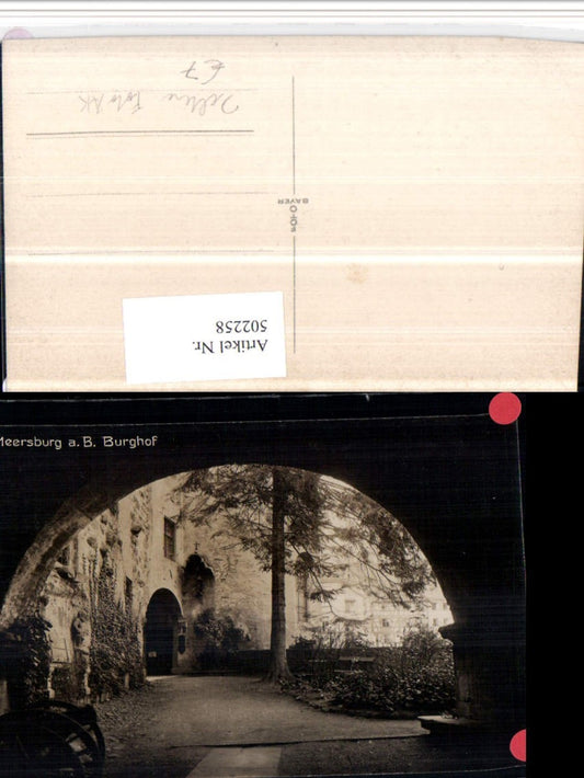 502258,Seltene Foto AK Meersburg am Bodensee Burghof