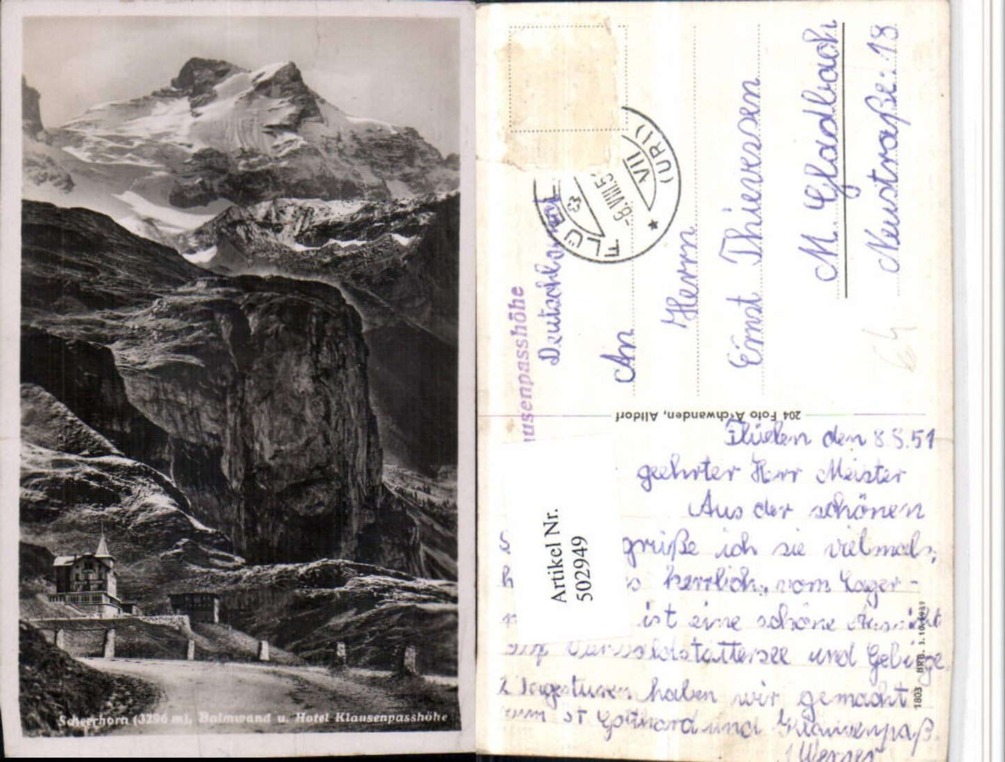 Alte Ansichtskarte – Old Postcard