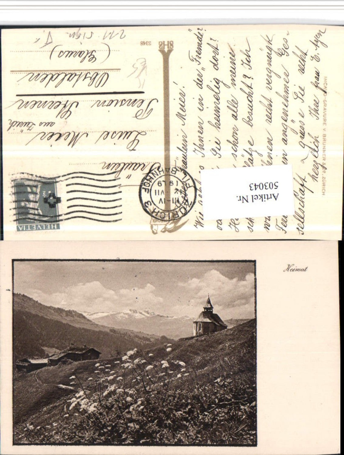 503043,Fotokunst D. Mischol Schiers 2348 Kirche Bergkulisse pub Brunner & Co