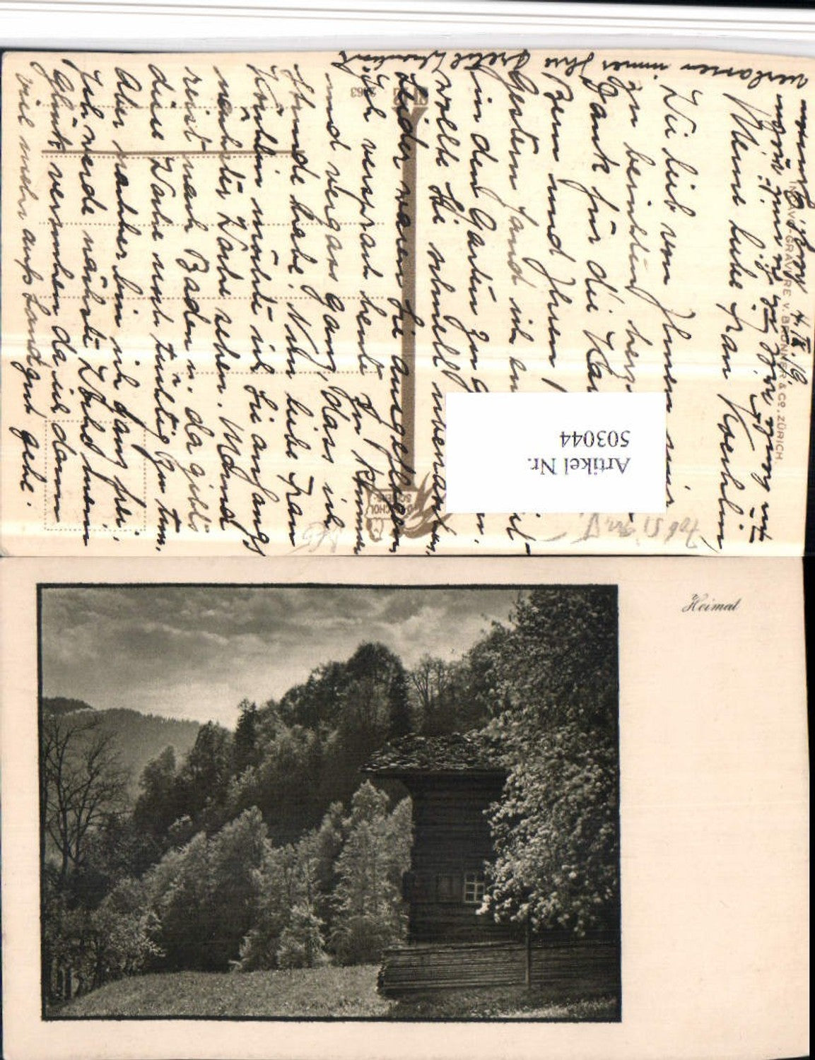 503044,Fotokunst D. Mischol Schiers 2363 Hütte Wald pub Brunner & Co