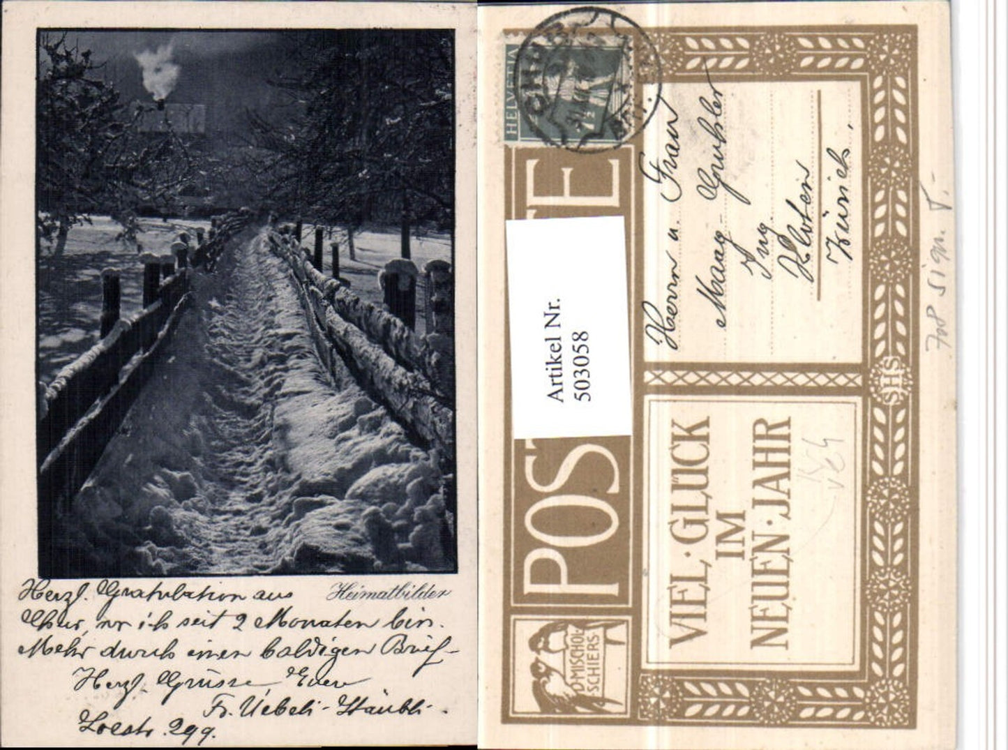 503058,Fotokunst D. Mischol Schiers Wegpartie Zaun Winterbild