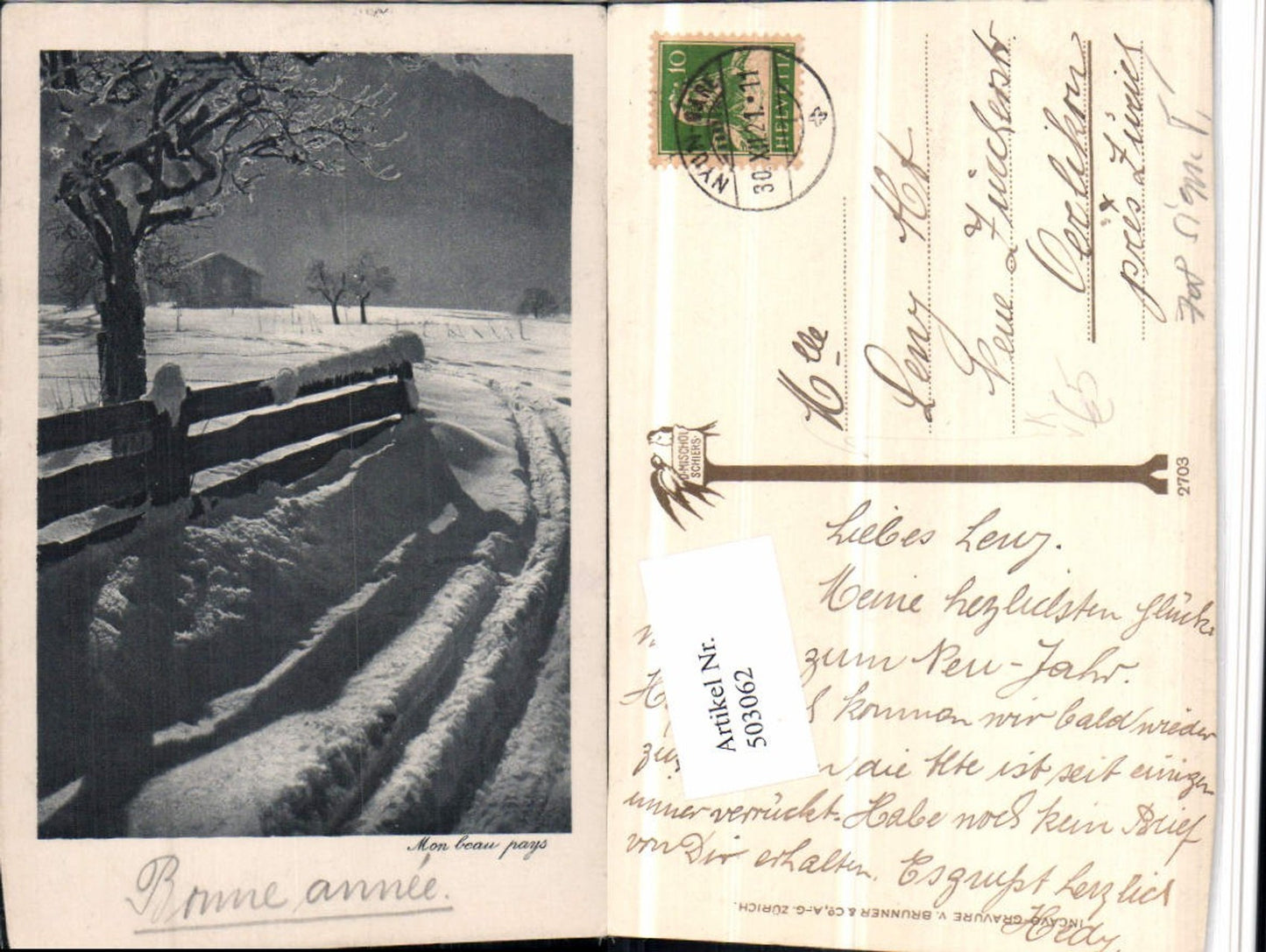 503062,Fotokunst D. Mischol Schiers 2703 Winterlandschaft pub Brunner & Co