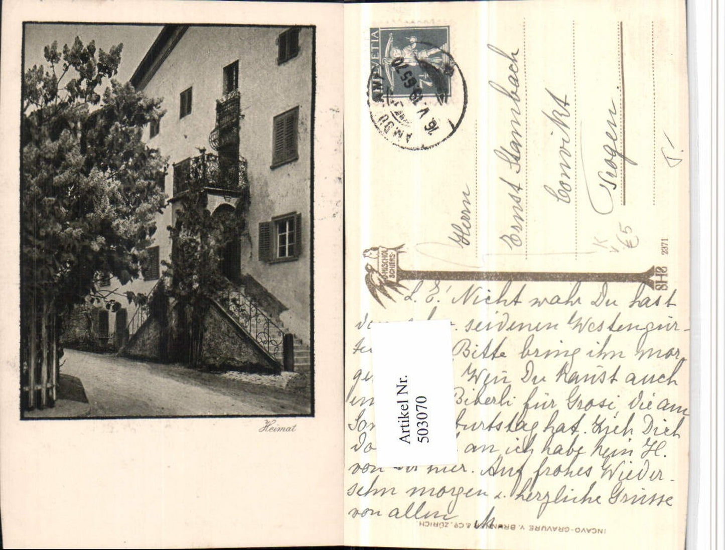 503070,Fotokunst D. Mischol Schiers 2371 Haus pub Brunner & Co