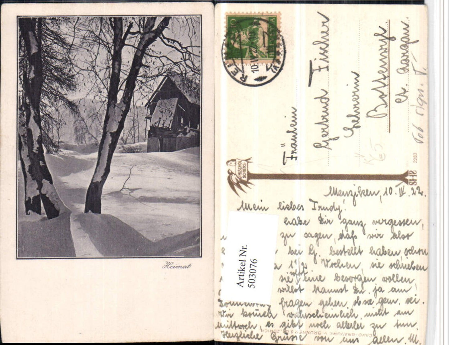 503076,Fotokunst D. Mischol Schiers 2283 Winterlandschaft pub Brunner & Co