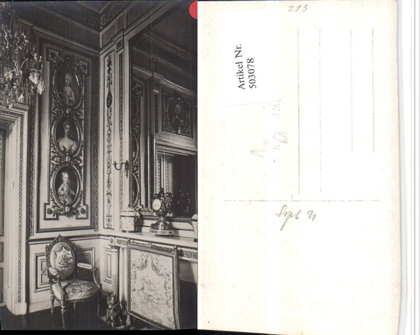 503078,Fotokunst G. Pettendorfer München Schloss Ansbach Spiegel Uhr