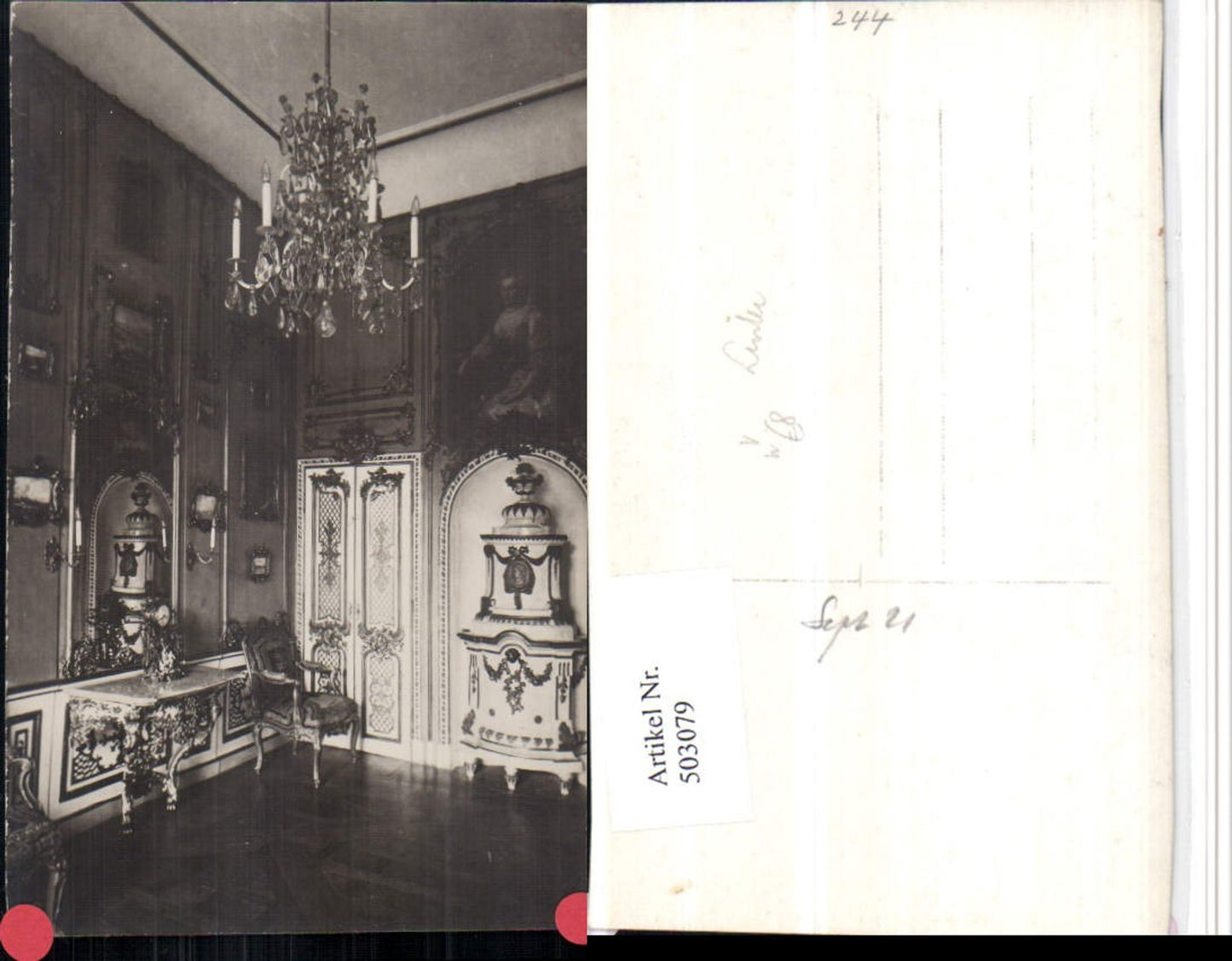 503079,Fotokunst G. Pettendorfer München Schloss Ansbach Luster Ofen
