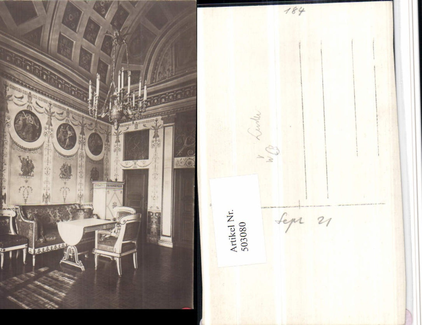 503080,Fotokunst G. Pettendorfer München Schloss Ansbach Luster Tisch
