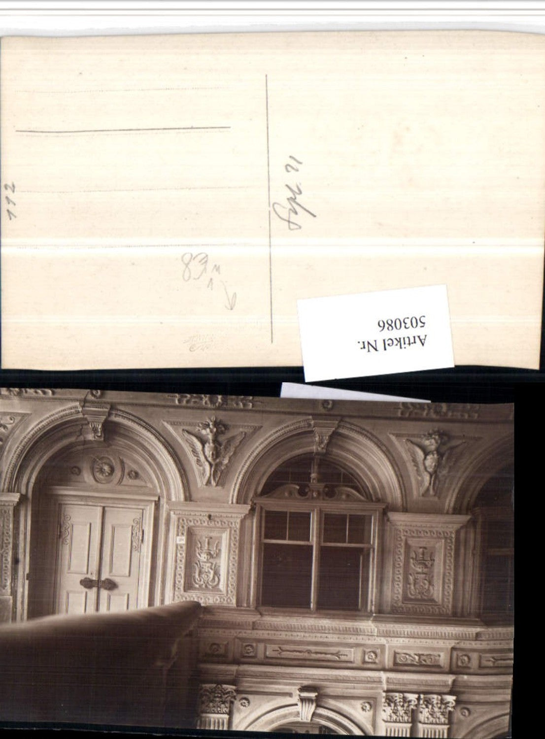 503086,Fotokunst G. Pettendorfer München Schloss Ansbach Innenansicht Tür