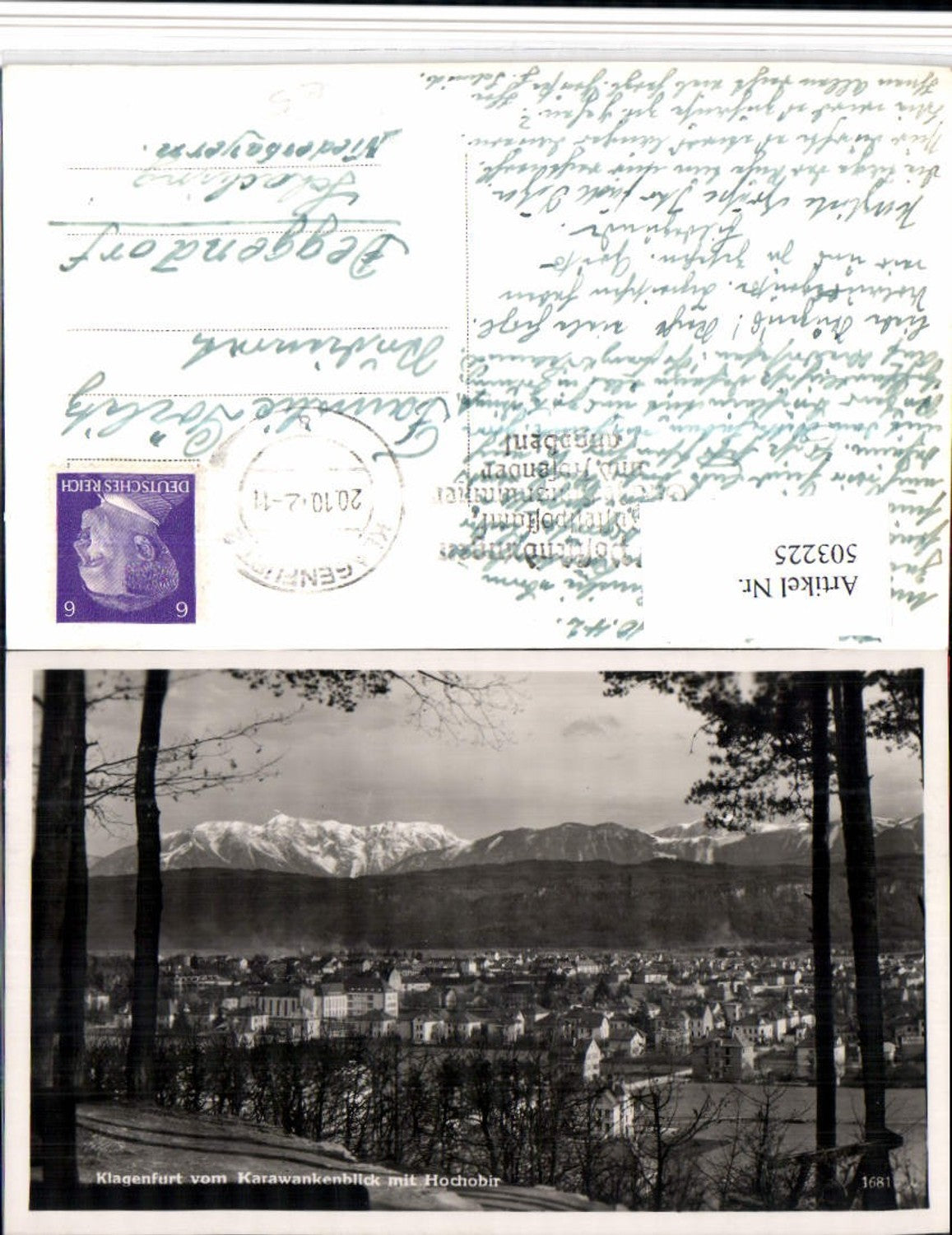 503225,Klagenfurt am Wörthersee Teilansicht v. Karawankenblick Bergkulisse
