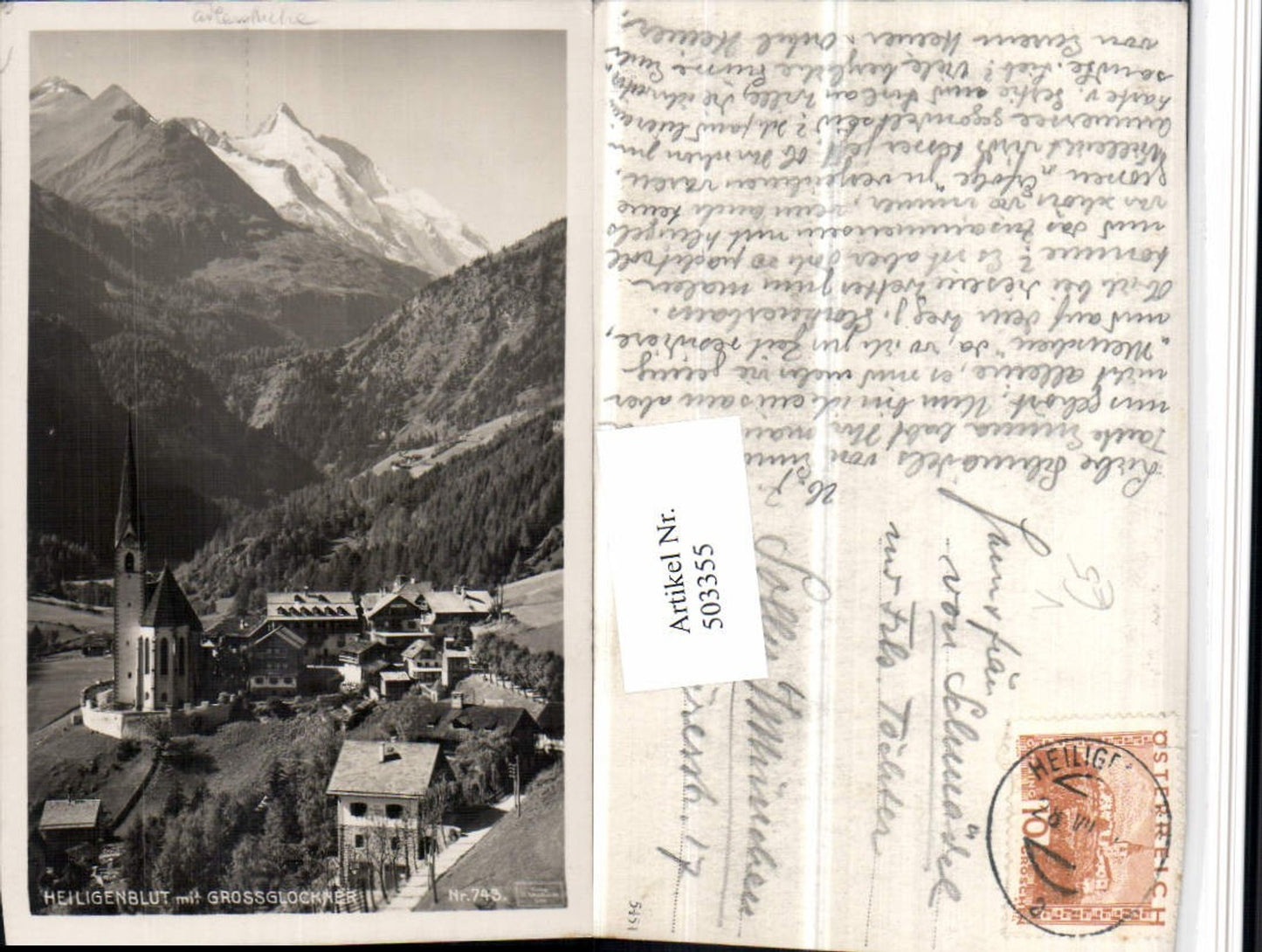 503355,Heiligenblut Totale m. Großglockner Bergkulisse pub Schildknecht 743