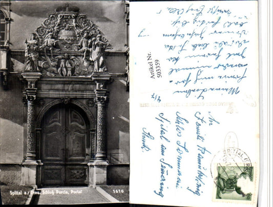 503359,Spittal an d. Drau Schloss Porcia Portal Tür