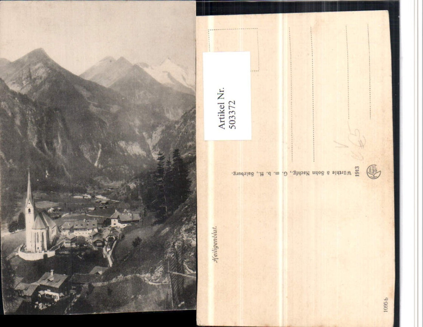 503372,Heiligenblut Totale Kirche Bergkulisse pub Kilophot 1095b