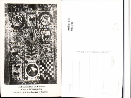 503388,Lendorf Teurina Kirche St. Peter im Holz Mosaikboden pub Ant. Moser