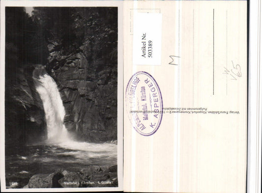 503389,Maltatal b. Malta Gößfall Wasserfall pub F. Schilcher 1438