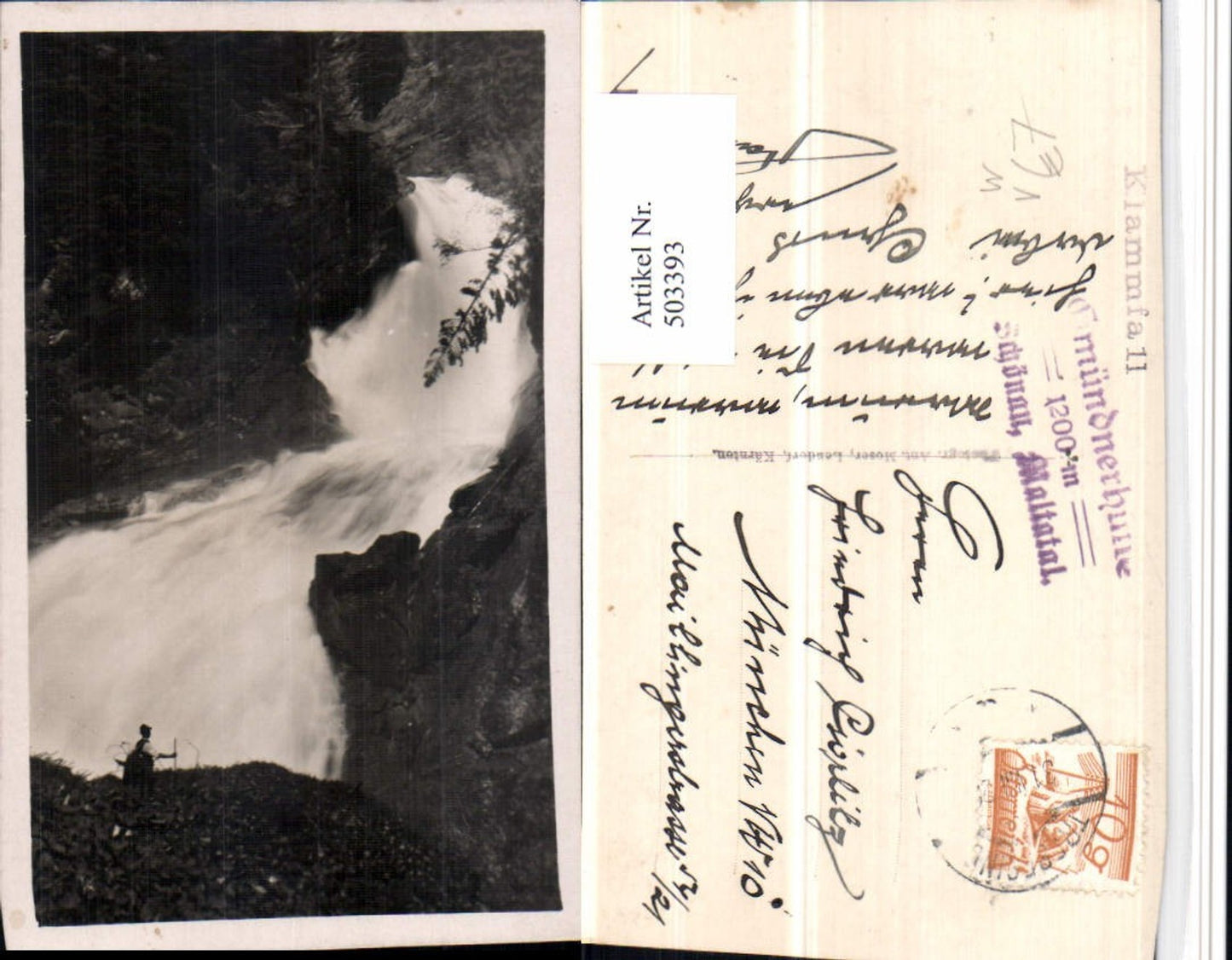 503393,Klammfall Wasserfall b. Schönau Malta pub Foto Ant. Moser