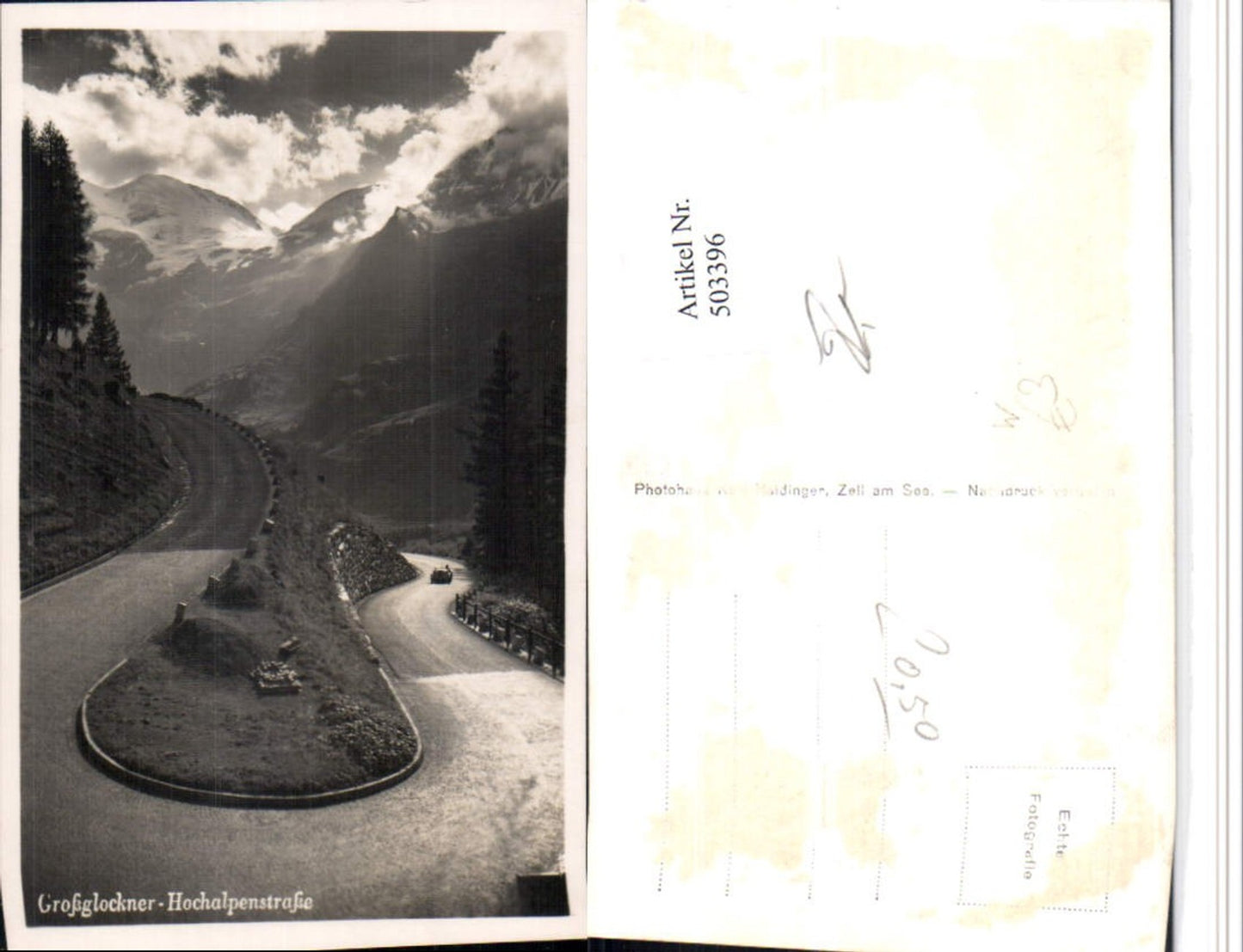 503396,Großglockner Hochalpenstraße b. Heiligenblut Kehre Bergkulisse