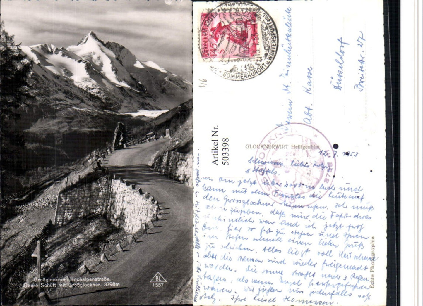 503398,Großglockner Hochalpenstraße b. Heiligenblut Obere Schütt Bergkulisse
