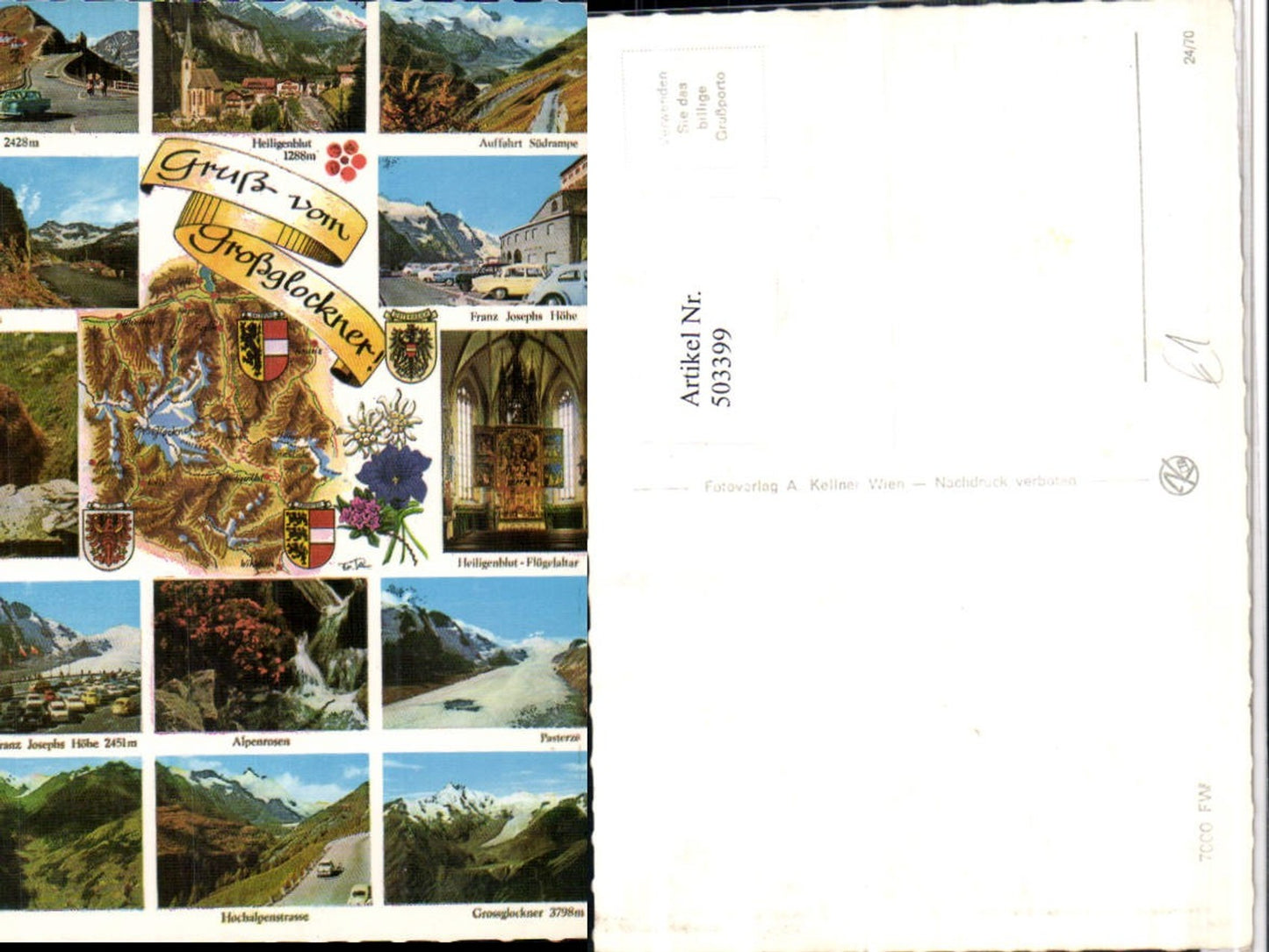 503399,Großglockner Heiligenblut Murmeltier Pasterze Mehrbildkarte
