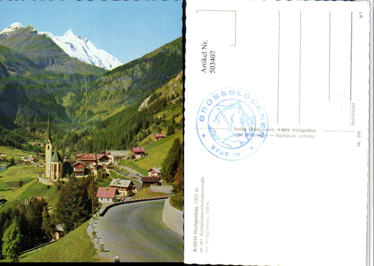 503407,Heiligenblut Totale m. Großglockner Bergkulisse