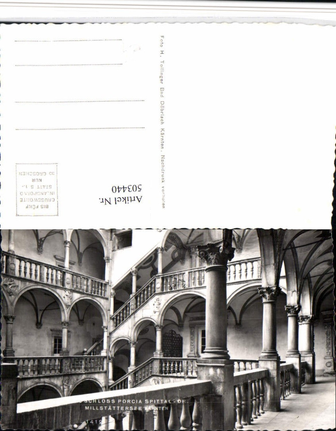 503440,Spittal an d. Drau Schloss Porcia Arkaden Säulen