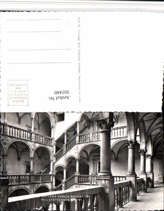 503440,Spittal an d. Drau Schloss Porcia Arkaden Säulen