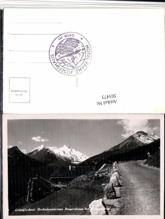503473,Großglockner Hochalpenstraße Bauernhaus b. Heiligenblut Bergkulisse
