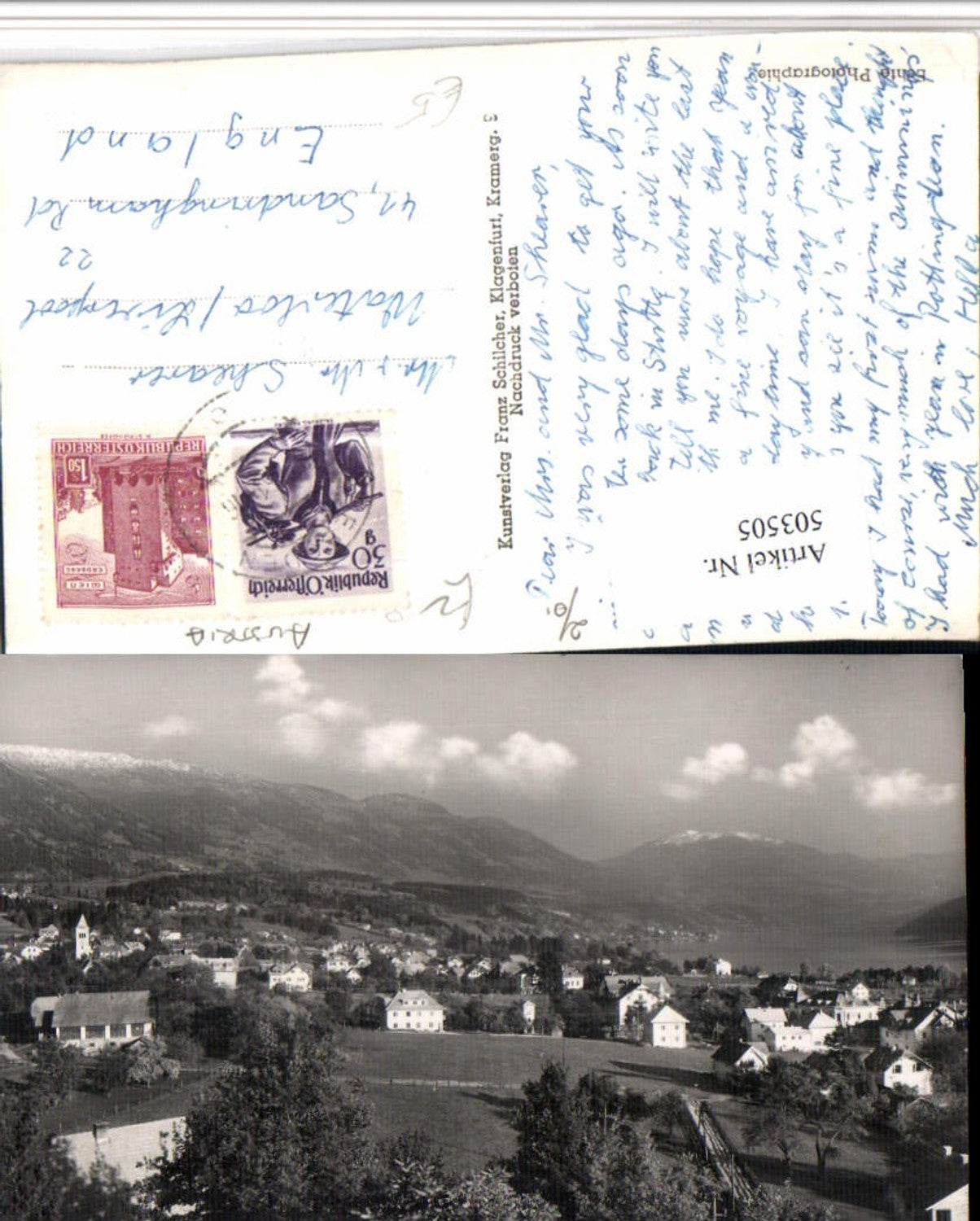 503505,Seeboden am Millstättersee Totale Bergkulisse pub F. Schilcher 338