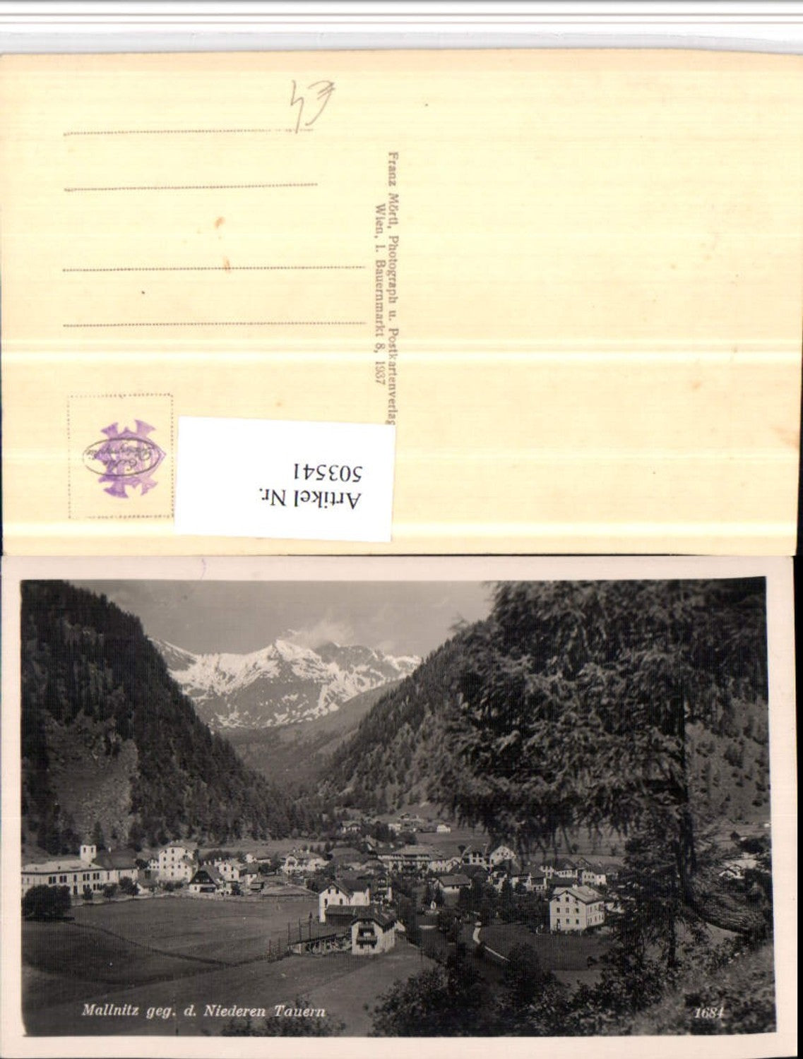 503541,Mallnitz Totale geg. Niederen Tauern Bergkulisse