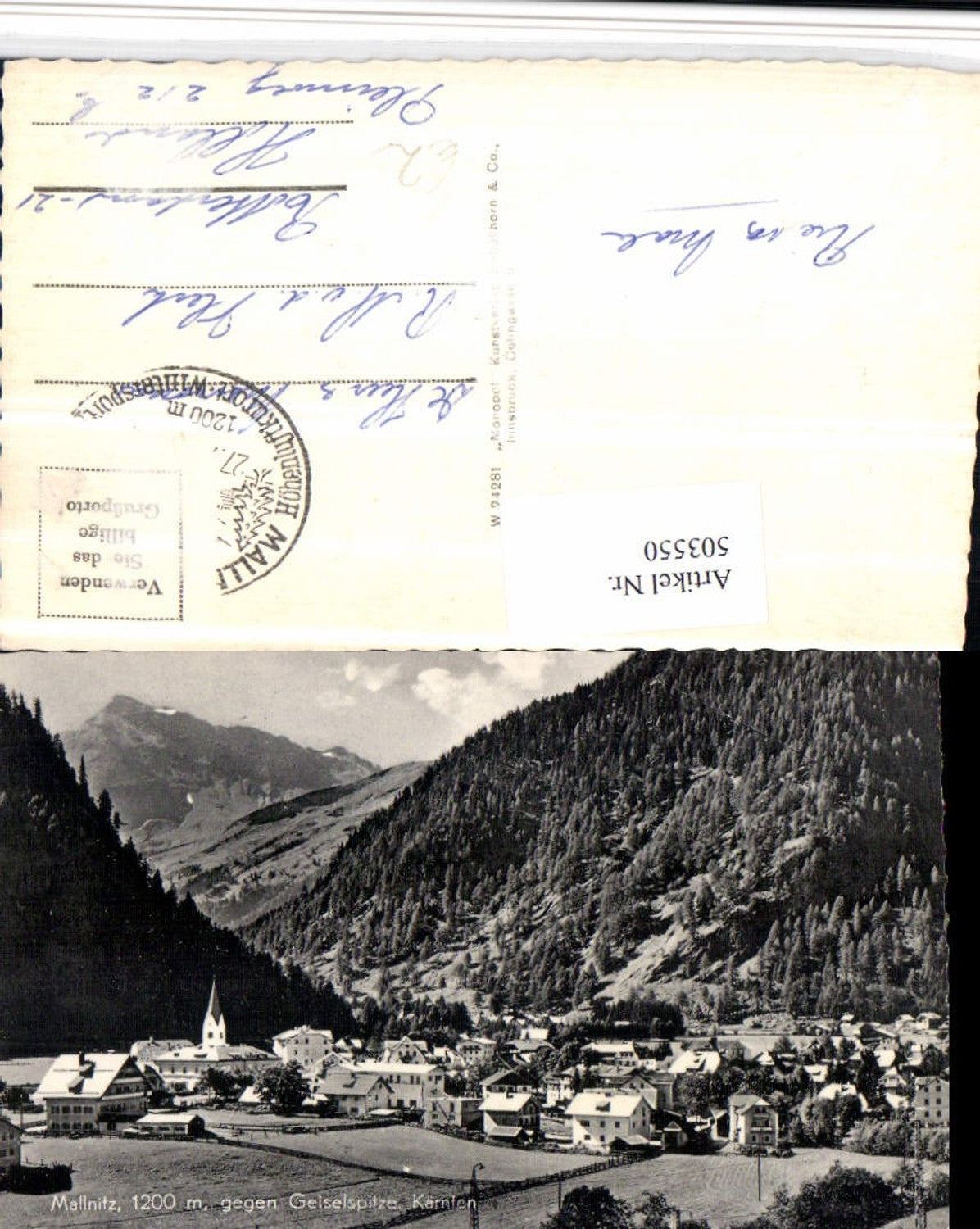503550,Mallnitz Totale geg. Geiselspitze Bergkulisse