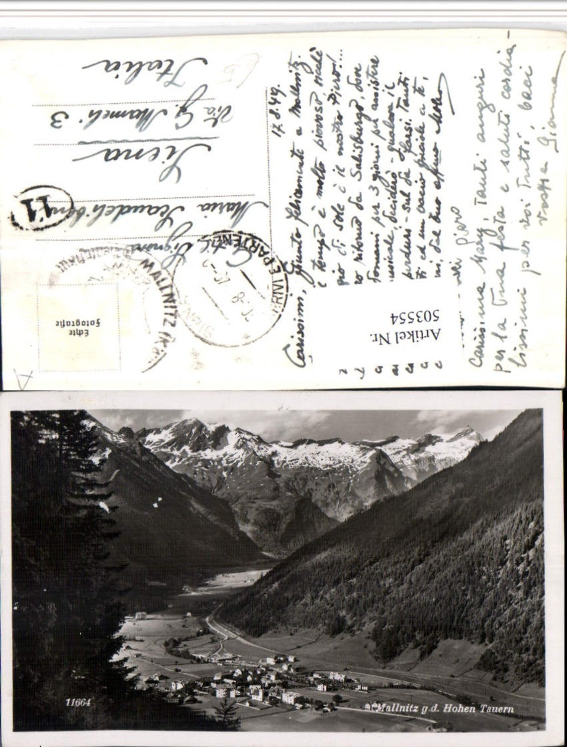 503554,Mallnitz Totale geg. Hohen Tauern Bergkulisse