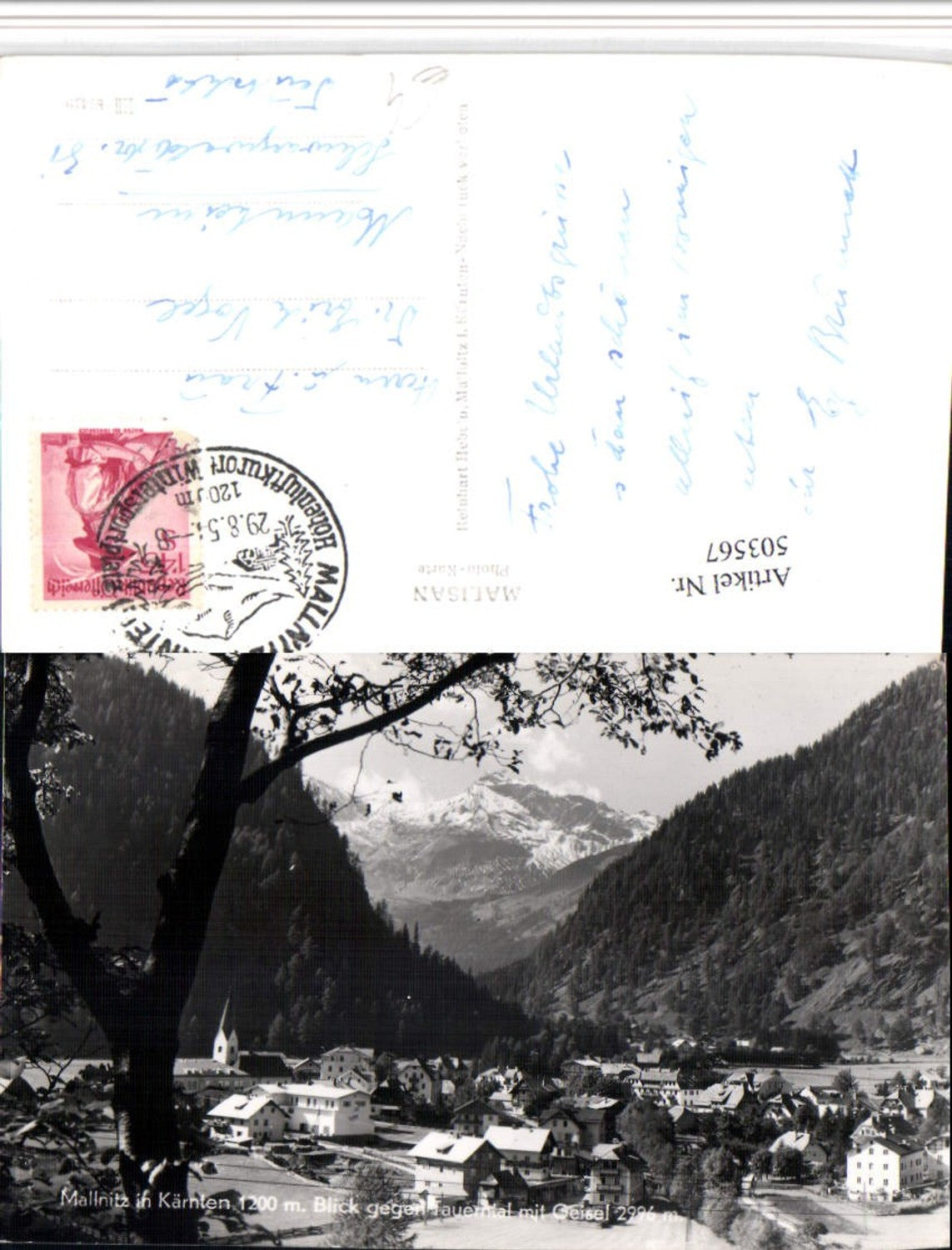 503567,Mallnitz Totale geg. Tauerntal m. Geisel Bergkulisse