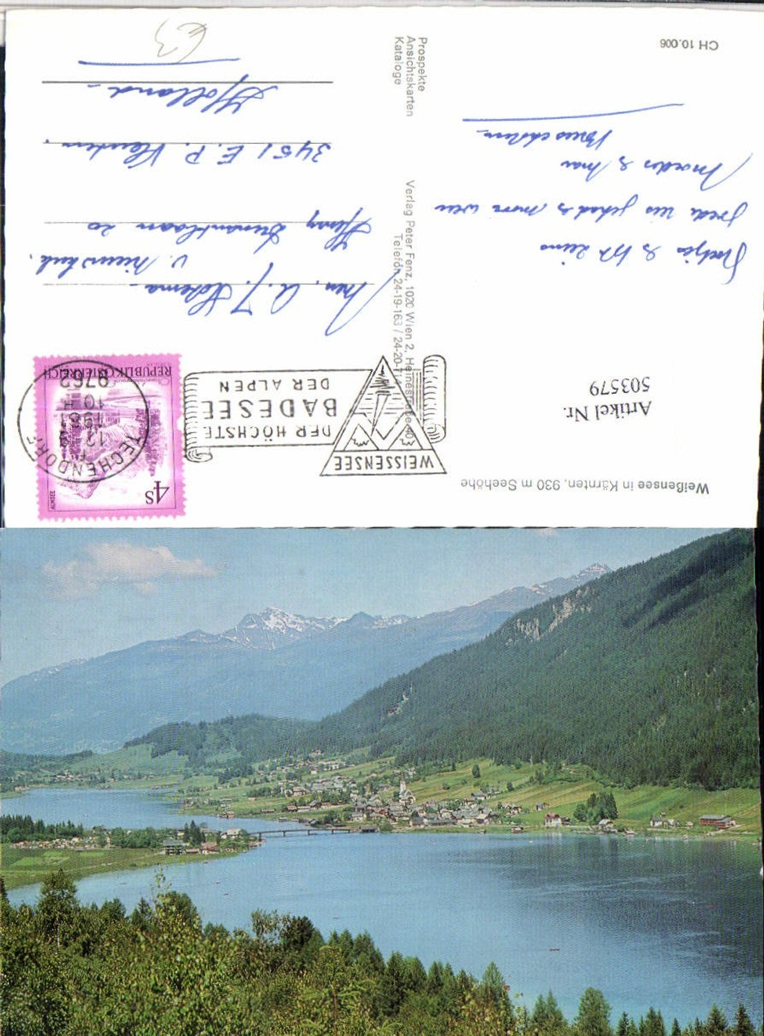 503579,Weißensee Totale Bergkulisse